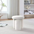 GDFStudio Myrna Ottoman rembourré en bouclette, 40,4 cm de hauteur, en forme de champignon