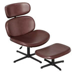 Chaise de bureau pivotante Bestier avec pouf, chaise de bureau inclinable avec dossier haut et appui-tête réglables, chaise de jeu ergonomique en PU