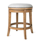 Tabouret de comptoir pivotant sans dossier Maven Lane Alexander avec revêtement en tissu, 27 po