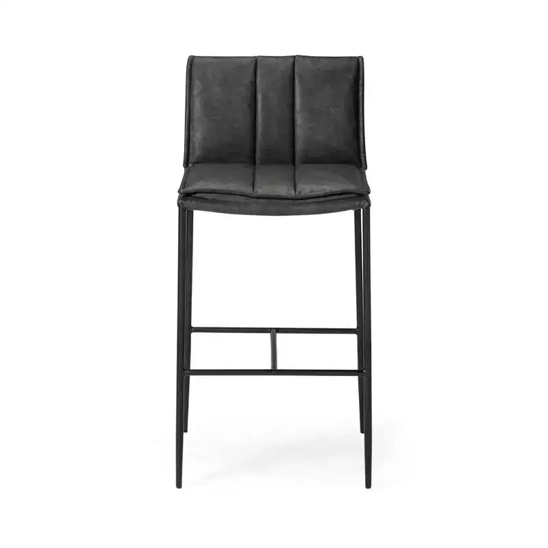 Tabouret de bar en métal Maven Lane Gerard avec siège en similicuir 29 po