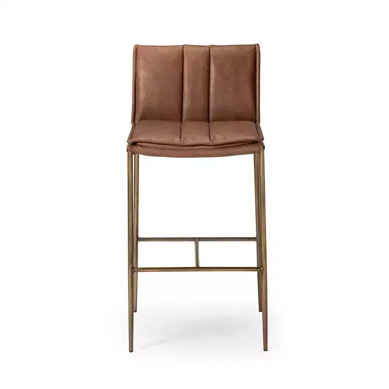 Tabouret de bar en métal Maven Lane Gerard avec siège en similicuir 29 po