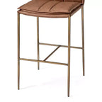 Tabouret de bar en métal Maven Lane Gerard avec siège en similicuir 29 po