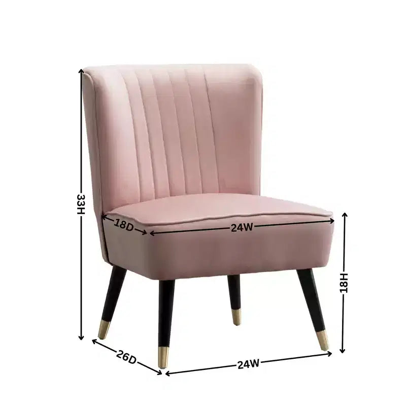 Fauteuil d'appoint moderne en velours Okak avec revêtement confortable, coussins profonds, fauteuil élégant avec pieds en bois massif pour salon, salle de lecture