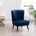 Okak Velvet Modern Accent Chair with Comfy Upholstery Deep Cushions Elegant Armchair with Solid Wood Legs for Living Room Reading Room