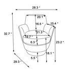 Fauteuil pivotant de luxe en velours Okak, fauteuil d'appoint rotatif silencieux à 360° avec base dorée pour salon, chambre, bureau
