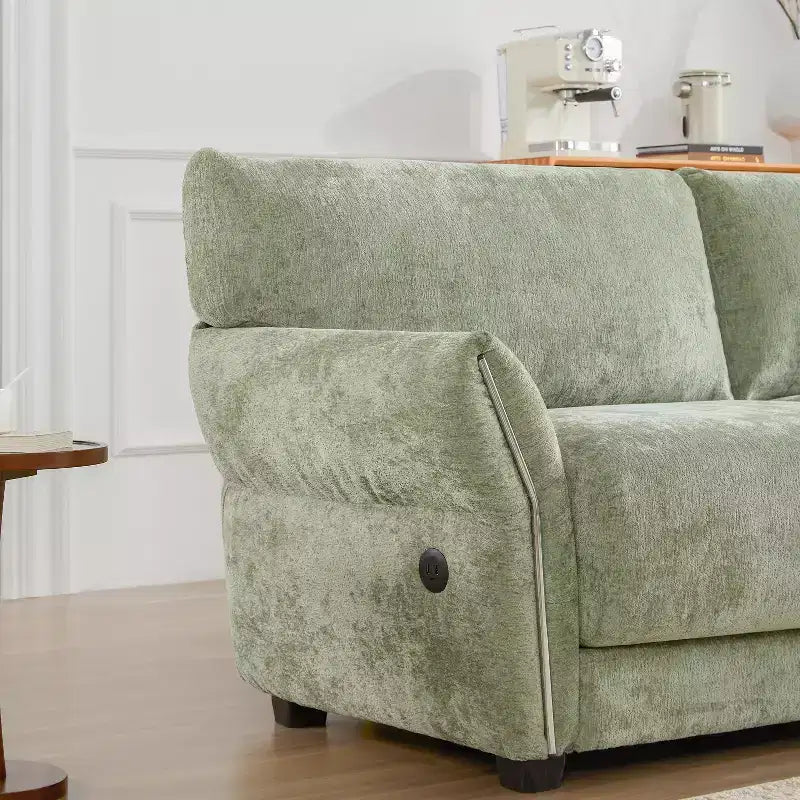 Canapé d'angle modulable Whisen 142, en U avec coussin d'assise extra large, chargeurs USB et USB-C
