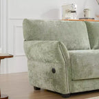 Canapé d'angle modulable Whisen 142, en U avec coussin d'assise extra large, chargeurs USB et USB-C