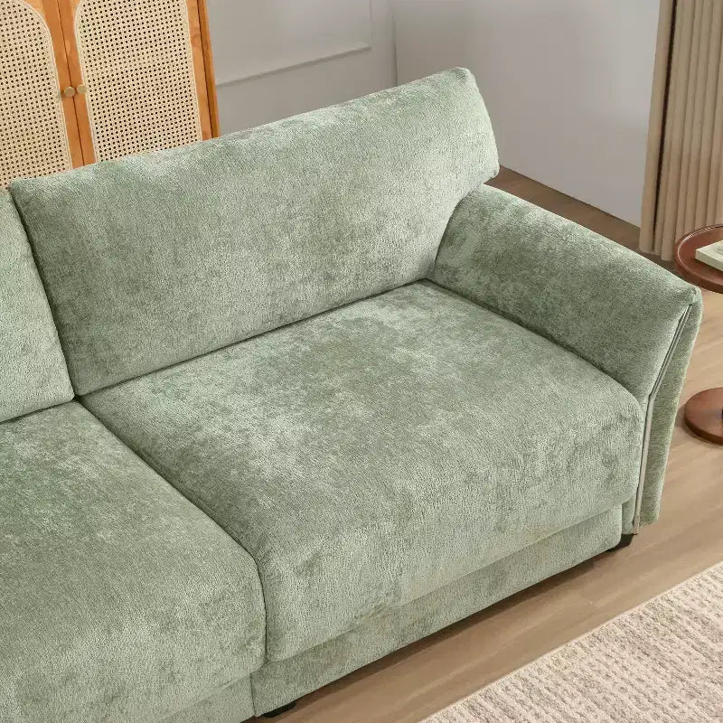 Canapé d'angle modulable Whisen 142, en U avec coussin d'assise extra large, chargeurs USB et USB-C
