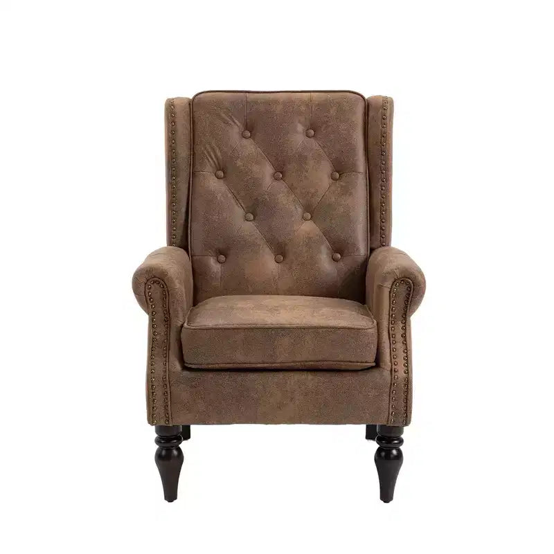 Fauteuils d'appoint Okak pour chambre à coucher, fauteuil moderne à cadre en bois, fauteuil de salon avec pieds en bois robustes pour salon