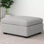 Belffin Chenille Ottoman Module - Modular Storage Footrest with Skin-Friendly Fabric & Quick-Install Design