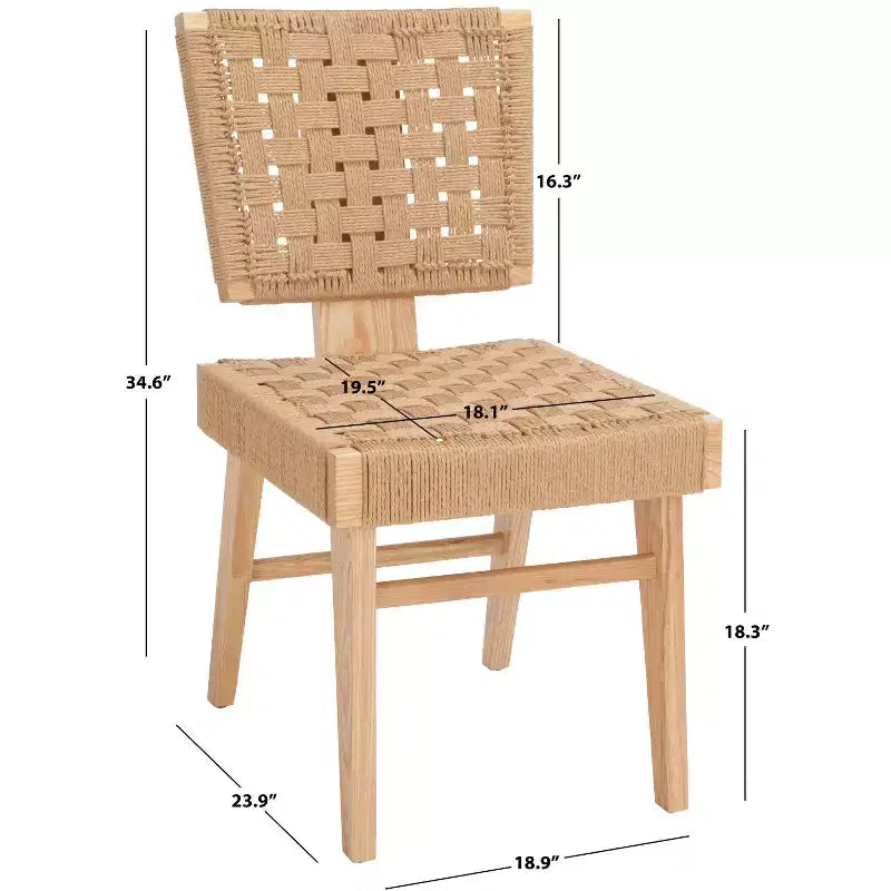 Chaise de salle à manger tressée Susanne (lot de 2) - SFV4121 - Safavieh Couture