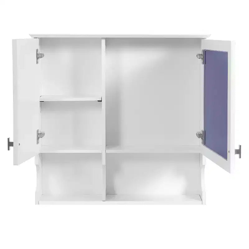 Meuble haut de salle de bain CASAINC 30'' avec miroir, étagères ouvertes, portes et étagère réglable