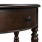 GDFStudio Malory Table console demi-lune de ferme 39 po avec tiroir et étagère