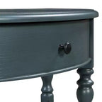 GDFStudio Malory Table console demi-lune de ferme 39 po avec tiroir et étagère