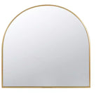 33 x 31 Inch Arched Decorative Wall Mirror with Gold Iron Frame