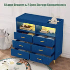 Acekool Commode à Langer avec Tiroirs Pieds en Métal Meuble de Rangement pour Chambre de Bébé