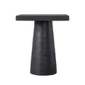 Black Square Side Table with Pedestal Base 20x20x24
