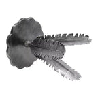 Table d'appoint motif feuille finition argent antique 42,9x42,9x50 cm