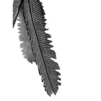 Table d'appoint motif feuille finition argent antique 42,9x42,9x50 cm