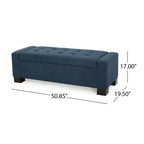 TUYOHW Pouf de rangement rectangulaire avec coussin rembourré épais, banc d'entrée avec charnières à pression, bout de lit