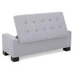 TUYOHW Pouf de rangement rectangulaire avec coussin rembourré épais, banc d'entrée avec charnières à pression, bout de lit