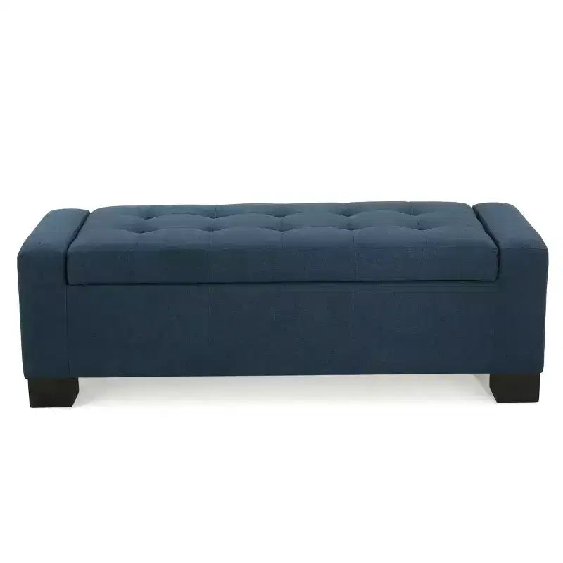 TUYOHW Pouf de rangement rectangulaire avec coussin rembourré épais, banc d'entrée avec charnières à pression, bout de lit