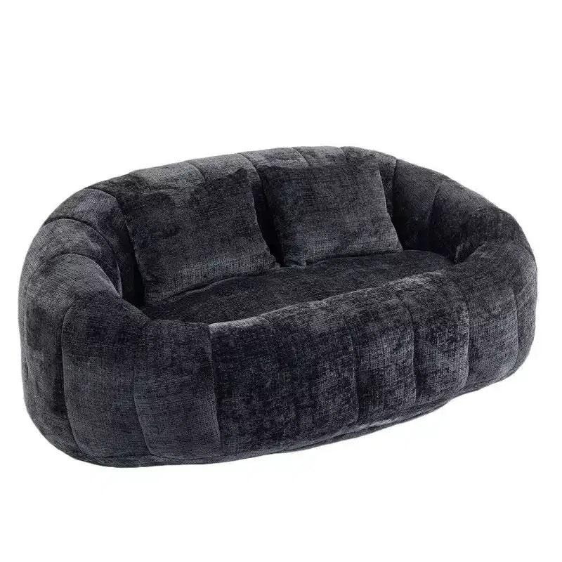 Canapé Pouf Grand Dossier Okak,Pouf Fauteuil de Relaxation 2 Places de 150 cm avec Garnissage en Mousse à Mémoire de Forme,Canapé Confortable pour Salon Chambre