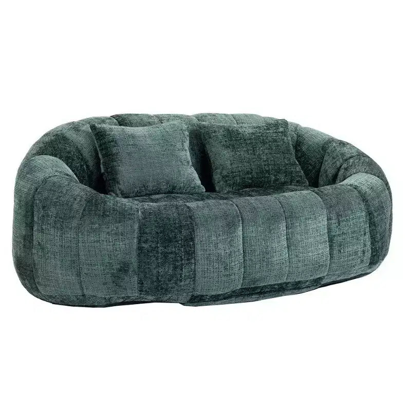 Canapé Pouf Grand Dossier Okak,Pouf Fauteuil de Relaxation 2 Places de 150 cm avec Garnissage en Mousse à Mémoire de Forme,Canapé Confortable pour Salon Chambre