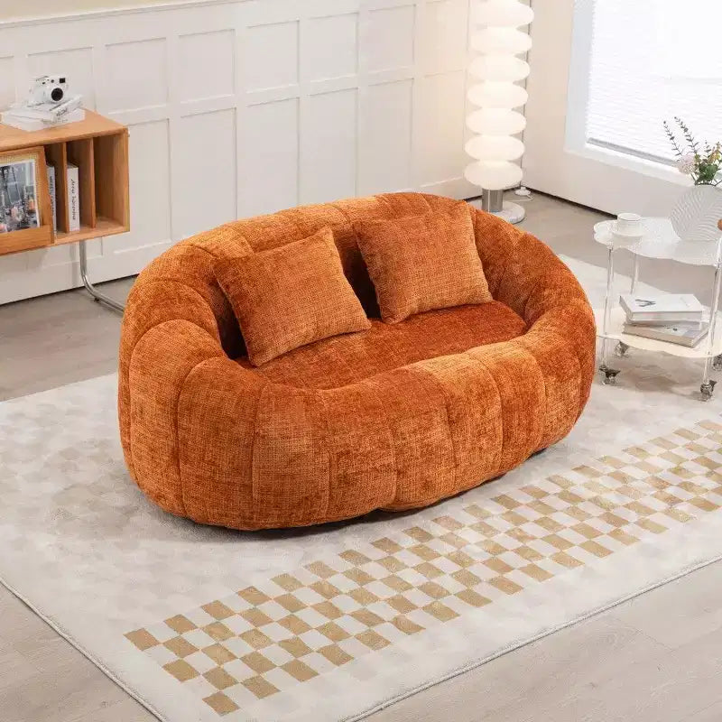 Canapé Pouf Grand Dossier Okak,Pouf Fauteuil de Relaxation 2 Places de 150 cm avec Garnissage en Mousse à Mémoire de Forme,Canapé Confortable pour Salon Chambre