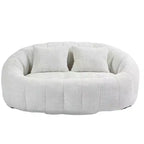 Canapé Pouf Grand Dossier Okak,Pouf Fauteuil de Relaxation 2 Places de 150 cm avec Garnissage en Mousse à Mémoire de Forme,Canapé Confortable pour Salon Chambre