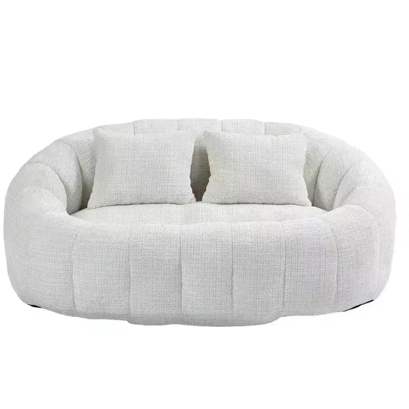 Canapé Pouf Grand Dossier Okak,Pouf Fauteuil de Relaxation 2 Places de 150 cm avec Garnissage en Mousse à Mémoire de Forme,Canapé Confortable pour Salon Chambre