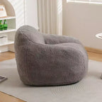 Fauteuil poire Okak Easy Clean avec dossier épais et accoudoirs, fauteuil poire lounge avec tissu résistant à l'eau, canapé de sol pour salon et chambre