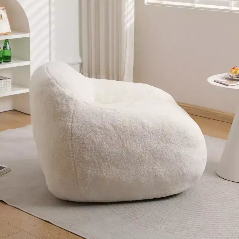 Fauteuil poire Okak Easy Clean avec dossier épais et accoudoirs, fauteuil poire lounge avec tissu résistant à l'eau, canapé de sol pour salon et chambre
