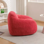 Fauteuil poire Okak Easy Clean avec dossier épais et accoudoirs, fauteuil poire lounge avec tissu résistant à l'eau, canapé de sol pour salon et chambre