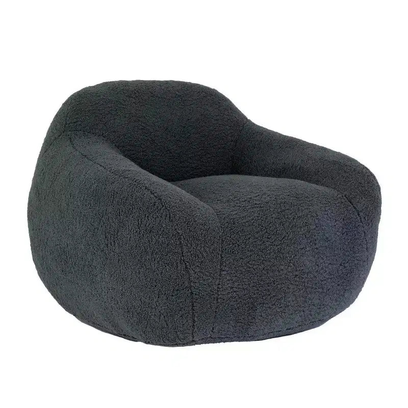 Fauteuil poire Okak Easy Clean avec dossier épais et accoudoirs, fauteuil poire lounge avec tissu résistant à l'eau, canapé de sol pour salon et chambre