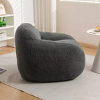 Fauteuil poire Okak Easy Clean avec dossier épais et accoudoirs, fauteuil poire lounge avec tissu résistant à l'eau, canapé de sol pour salon et chambre