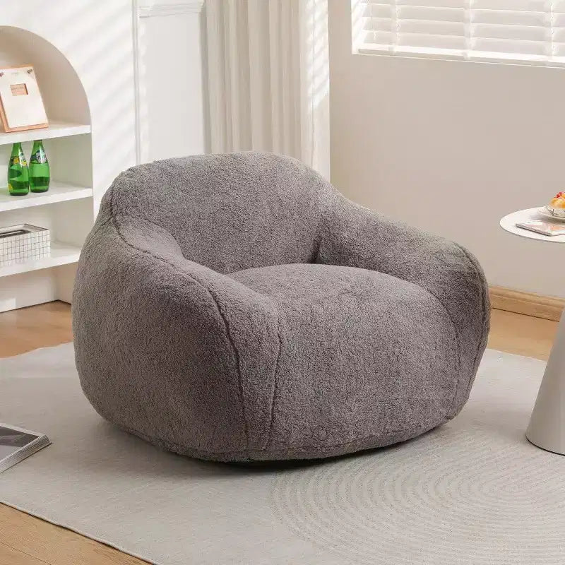 Fauteuil poire Okak Easy Clean avec dossier épais et accoudoirs, fauteuil poire lounge avec tissu résistant à l'eau, canapé de sol pour salon et chambre