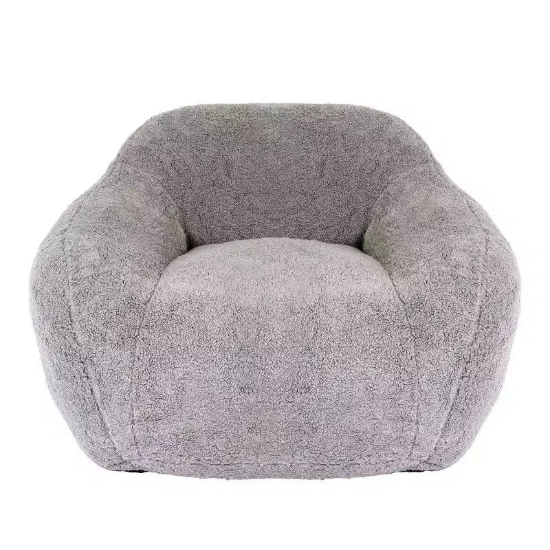 Fauteuil poire Okak Easy Clean avec dossier épais et accoudoirs, fauteuil poire lounge avec tissu résistant à l'eau, canapé de sol pour salon et chambre