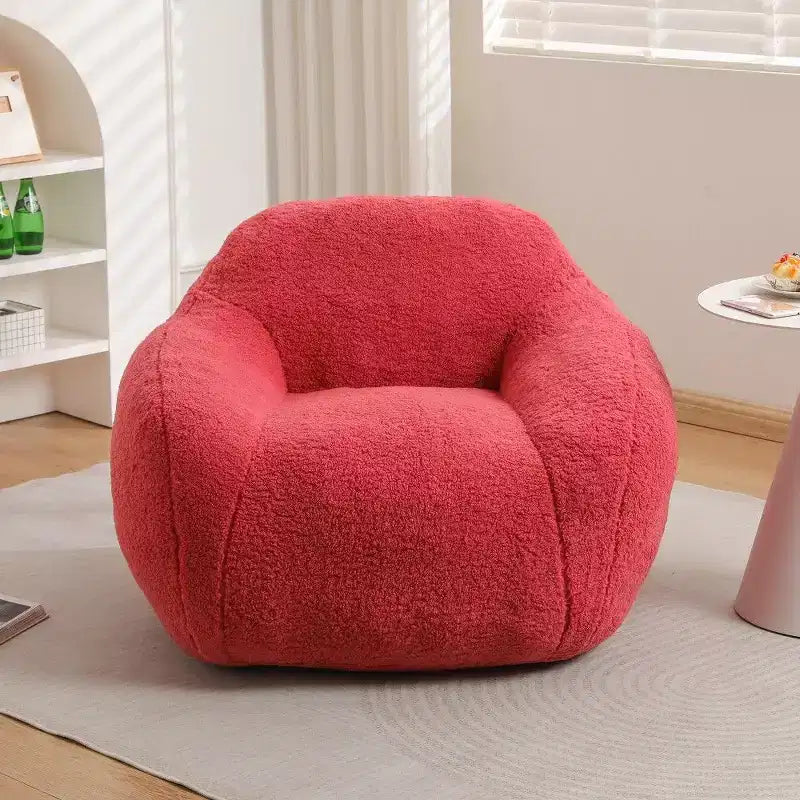 Fauteuil poire Okak Easy Clean avec dossier épais et accoudoirs, fauteuil poire lounge avec tissu résistant à l'eau, canapé de sol pour salon et chambre