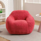 Fauteuil poire Okak Easy Clean avec dossier épais et accoudoirs, fauteuil poire lounge avec tissu résistant à l'eau, canapé de sol pour salon et chambre