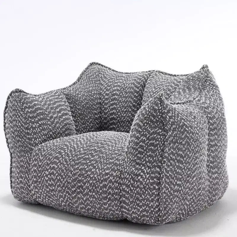 Okak Grand pouf carré de 119 cm en mousse haute résilience avec poignée et accoudoirs, canapé de sol en chenille pour salon