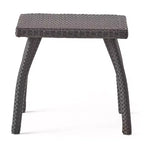 Petite table d'appoint, table basse d'appoint, table de chevet en rotin, table d'appoint carrée de style moderne du milieu du siècle pour salon, chambre, balcon