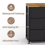 Commode 11 tiroirs avec prises électriques et lumières LED, meuble TV 160 cm pour TV 65, 70 pouces, meuble de rangement pour salon, commode large
