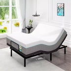 Sommier articulé Dyonery, cadre de lit réglable avec inclinaison d'oreiller, contrôle via application intelligente, massage, position zéro gravité, anti-ronflement, ports USB