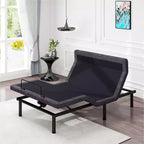 Sommier articulé Dyonery, cadre de lit réglable avec inclinaison d'oreiller, contrôle via application intelligente, massage, position zéro gravité, anti-ronflement, ports USB