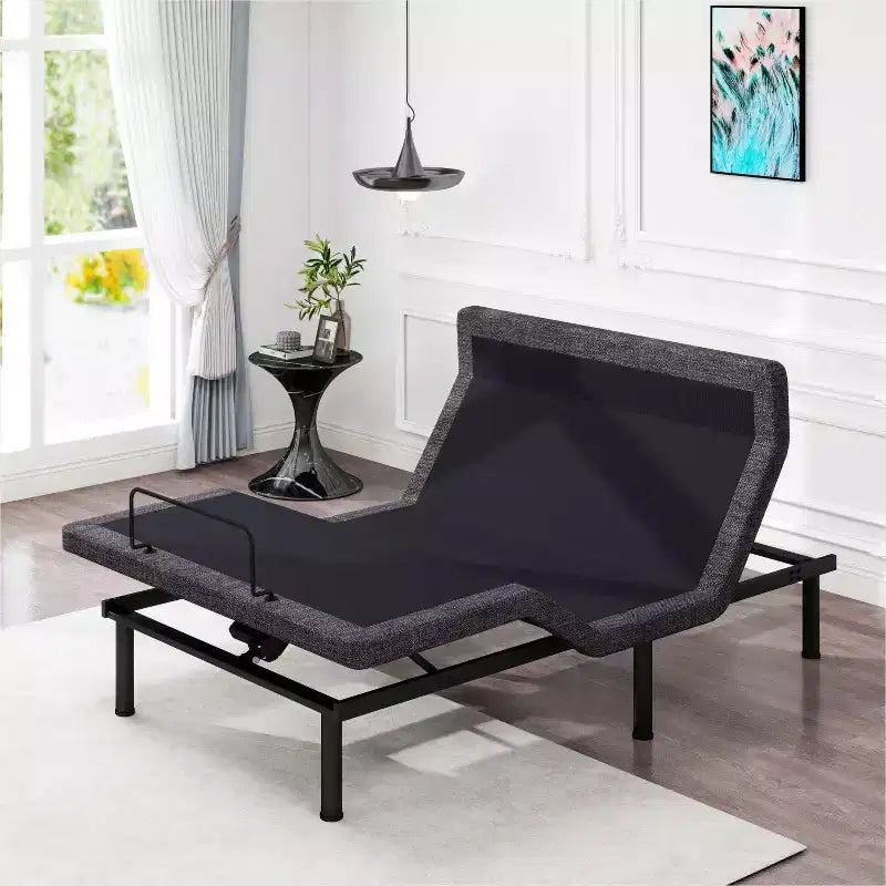 Sommier articulé Dyonery, cadre de lit réglable avec inclinaison d'oreiller, contrôle via application intelligente, massage, position zéro gravité, anti-ronflement, ports USB