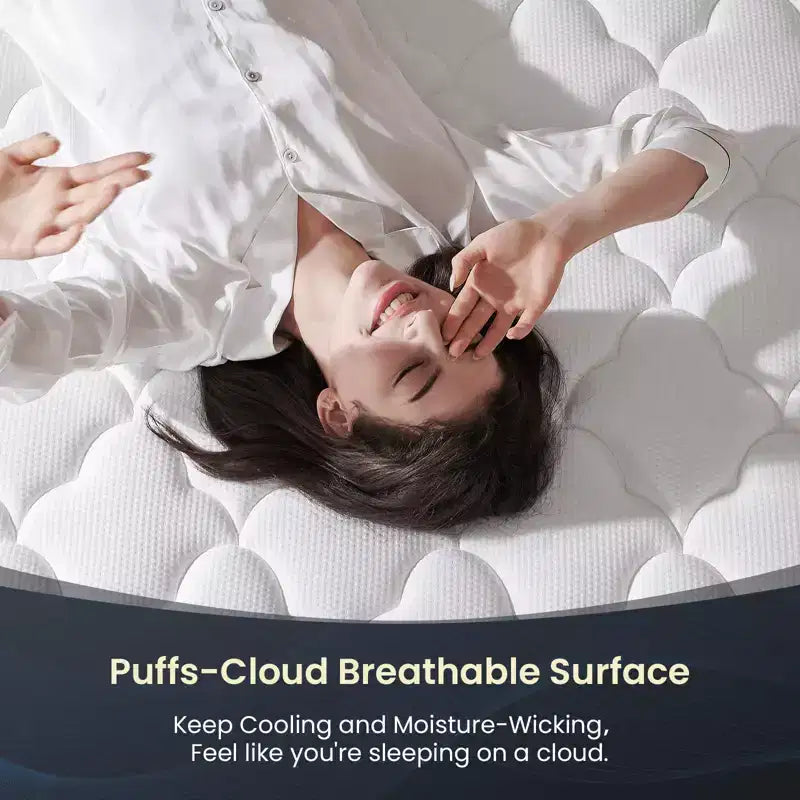 Resspry Matelas hybride à ressorts et mousse à mémoire de forme Gel de 30 cm, essai à domicile de 120 nuits, collection Apex
