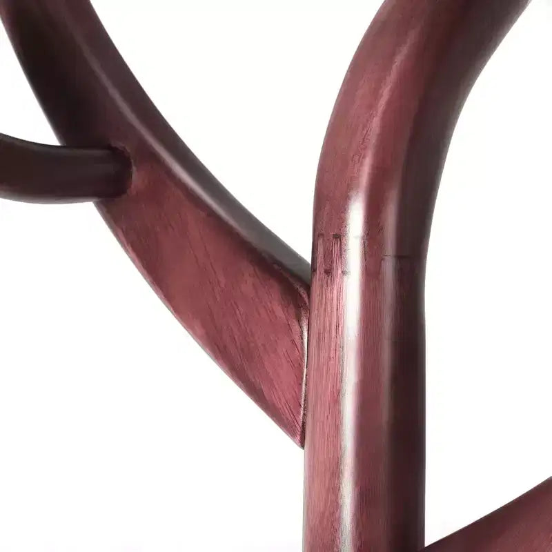 Bekrvio Porte-Manteau sur Pied en Bois Massif, Support à Vêtements avec 8 Crochets en Forme de Branches d'Arbre, Base Sphérique Stable, 72,5 kg