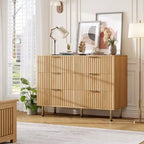 COZONY 47 Commode cannelée moderne, grande commode à 6 tiroirs pour salon, chambre et couloir