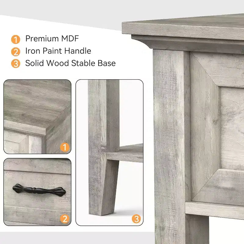 Tables de chevet à 2 niveaux, lot de 2, avec tiroir de rangement, tables d'appoint modernes pour petits espaces, tables d'appoint multifonctionnelles pour chambre et salon
